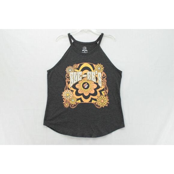 Buc-ees Tops - Buc-ee's Tank Top Shirt Womens M Gray Boho Hippie Floral Sun Design Vacation